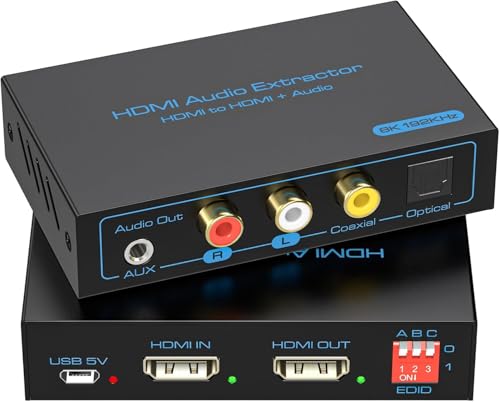 HDMI Audio Extractor 8K対応　HDMI音声分離機 Amazon | 【Amazon.co.jp 限定】HDMI 音声分離器 HD807 4K 光